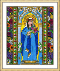 Wall Frame Gold - Mary, Queen of May by B. Nippert