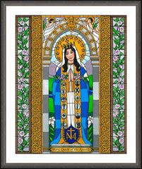 Wall Frame Espresso - Mary, Queen of the Apostles by B. Nippert