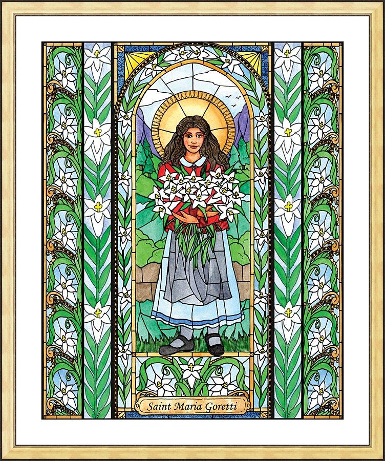 Wall Frame Gold, Matted - St. Maria Goretti by Brenda Nippert - Trinity Stores