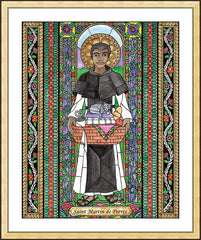 Wall Frame Gold - St. Martin de Porres by B. Nippert