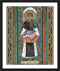 Wall Frame Black - St. Martin de Porres by B. Nippert