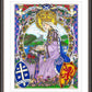 Wall Frame Espresso, Matted - St. Margaret of Scotland by Brenda Nippert - Trinity Stores