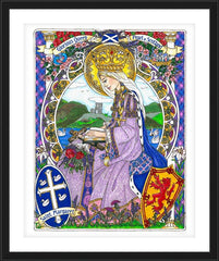 Wall Frame Black - St. Margaret of Scotland by B. Nippert