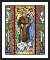 Wall Frame Black - St. Maximilian Kolbe by B. Nippert