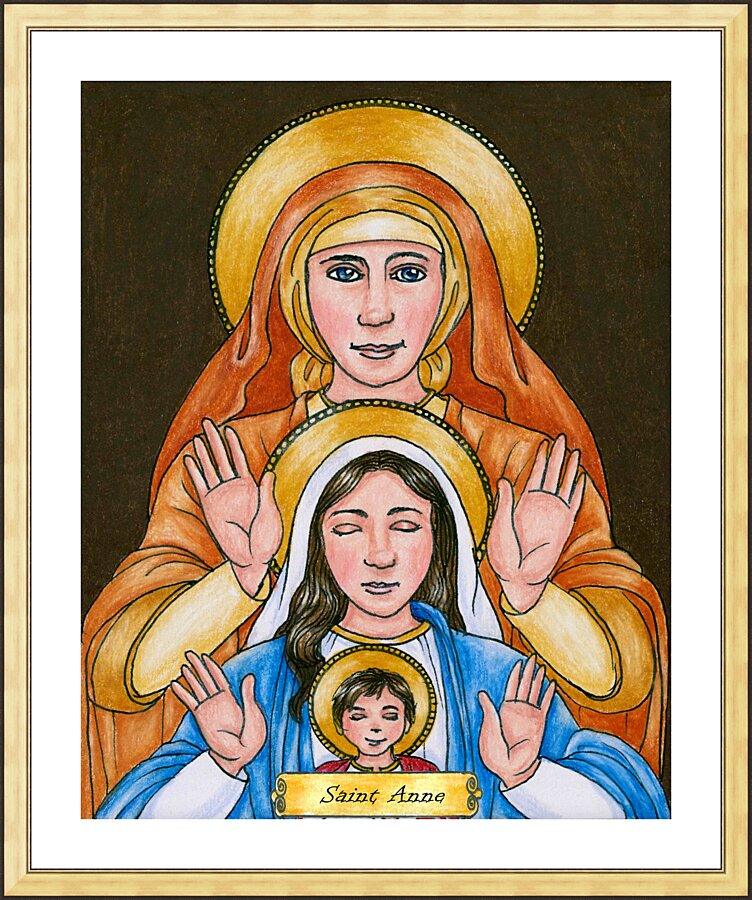 Wall Frame Gold, Matted - St. Anne by Brenda Nippert - Trinity Stores