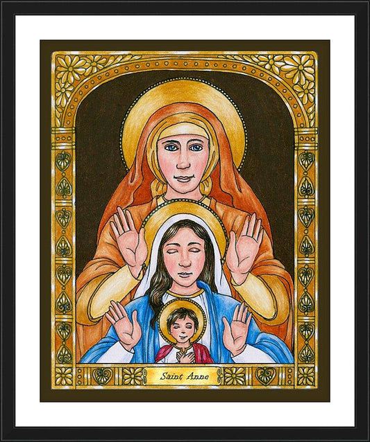 Wall Frame Black, Matted - St. Anne by B. Nippert