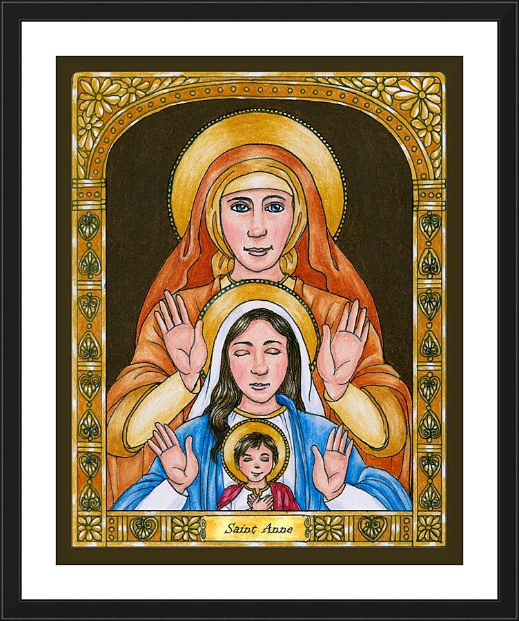 Wall Frame Black, Matted - St. Anne by Brenda Nippert - Trinity Stores