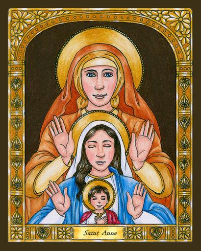 Wall Frame Gold, Matted - St. Anne by B. Nippert