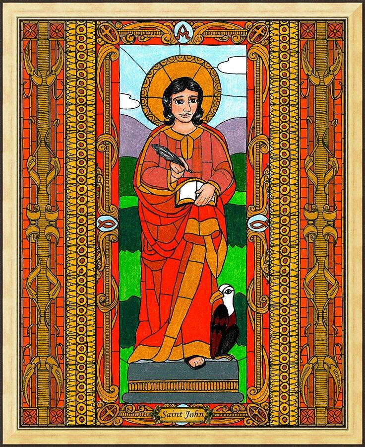 Wall Frame Gold - St. John the Evangelist by B. Nippert