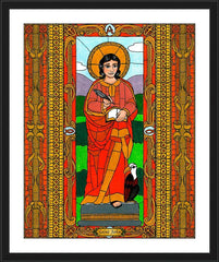 Wall Frame Black - St. John the Evangelist by B. Nippert