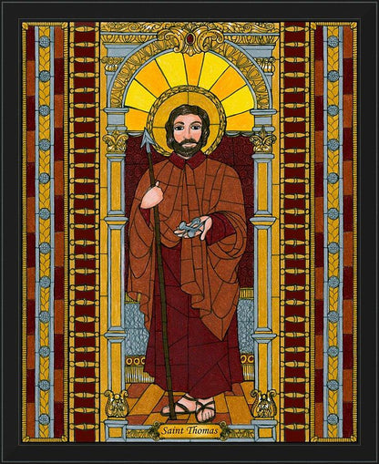 Wall Frame Black - St. Thomas the Apostle by B. Nippert
