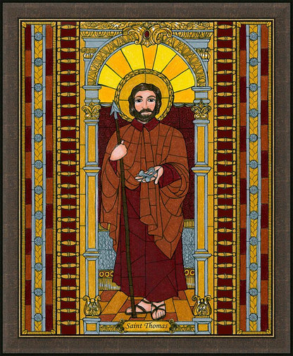 Wall Frame Espresso - St. Thomas the Apostle by B. Nippert