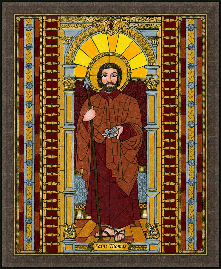 Wall Frame Espresso - St. Thomas the Apostle by Brenda Nippert - Trinity Stores