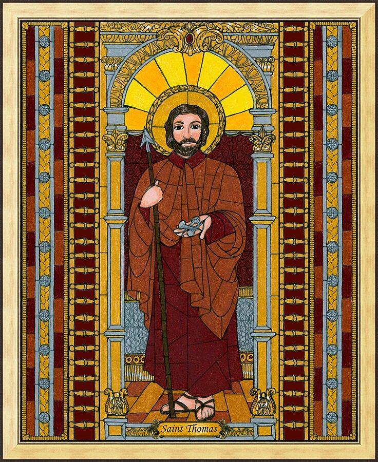Wall Frame Gold - St. Thomas the Apostle by Brenda Nippert - Trinity Stores