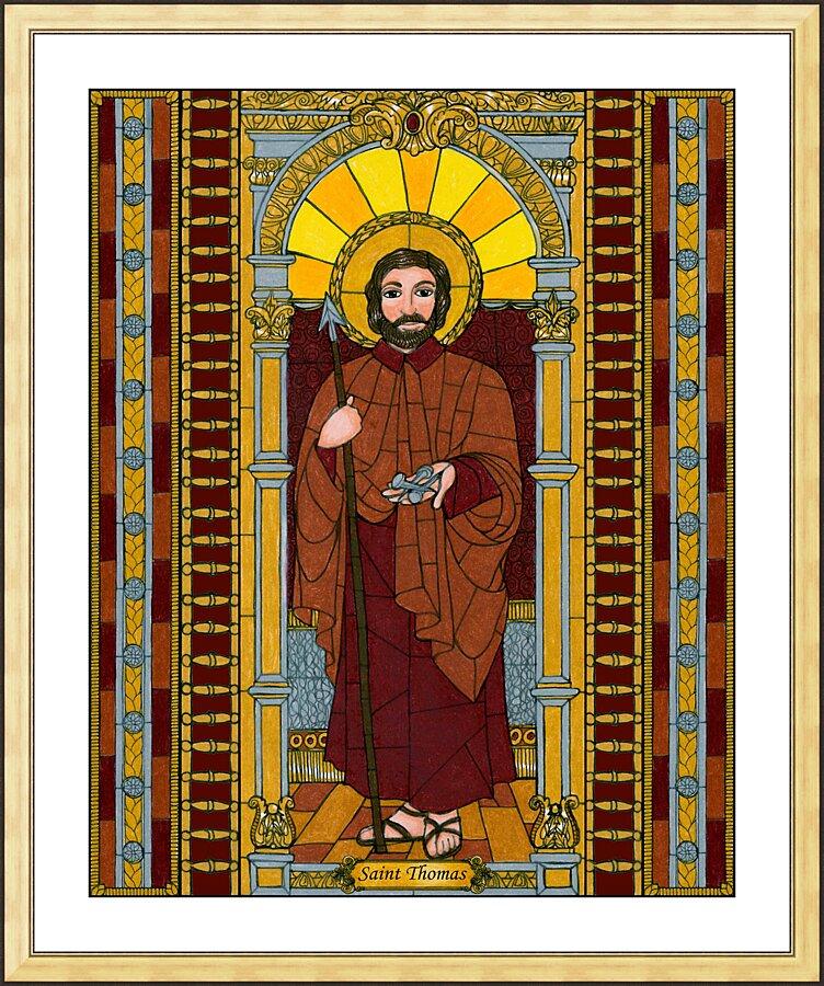 Wall Frame Gold, Matted - St. Thomas the Apostle by Brenda Nippert - Trinity Stores