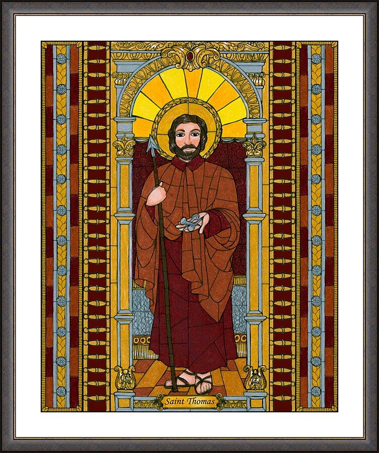 Wall Frame Espresso, Matted - St. Thomas the Apostle by B. Nippert