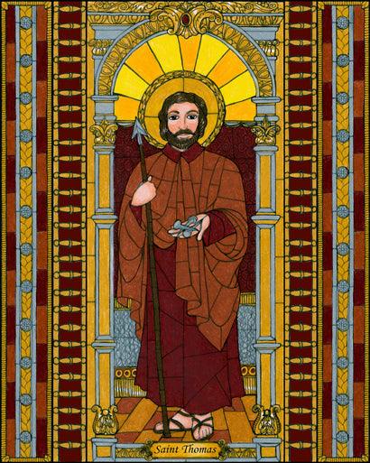 Wall Frame Gold, Matted - St. Thomas the Apostle by Brenda Nippert - Trinity Stores