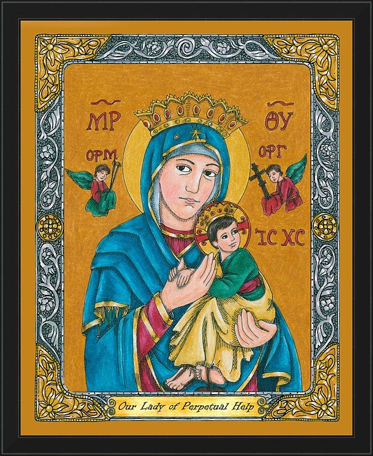 Wall Frame Black - Our Lady of Perpetual Help by Brenda Nippert - Trinity Stores