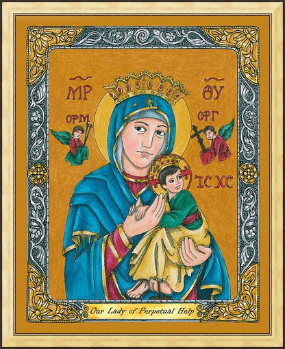 Wall Frame Gold - Our Lady of Perpetual Help by Brenda Nippert - Trinity Stores