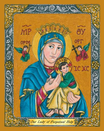 Wall Frame Espresso, Matted - Our Lady of Perpetual Help by Brenda Nippert - Trinity Stores