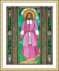 Wall Frame Gold - St. Oliver Plunkett by B. Nippert