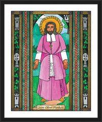 Wall Frame Black - St. Oliver Plunkett by B. Nippert