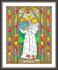Wall Frame Espresso - Pope Francis by B. Nippert