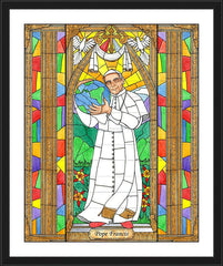 Wall Frame Black - Pope Francis by B. Nippert