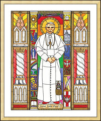 Wall Frame Gold - St. John Paul II by B. Nippert