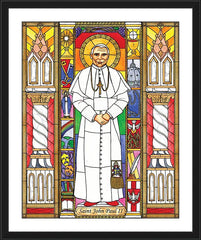 Wall Frame Black - St. John Paul II by B. Nippert