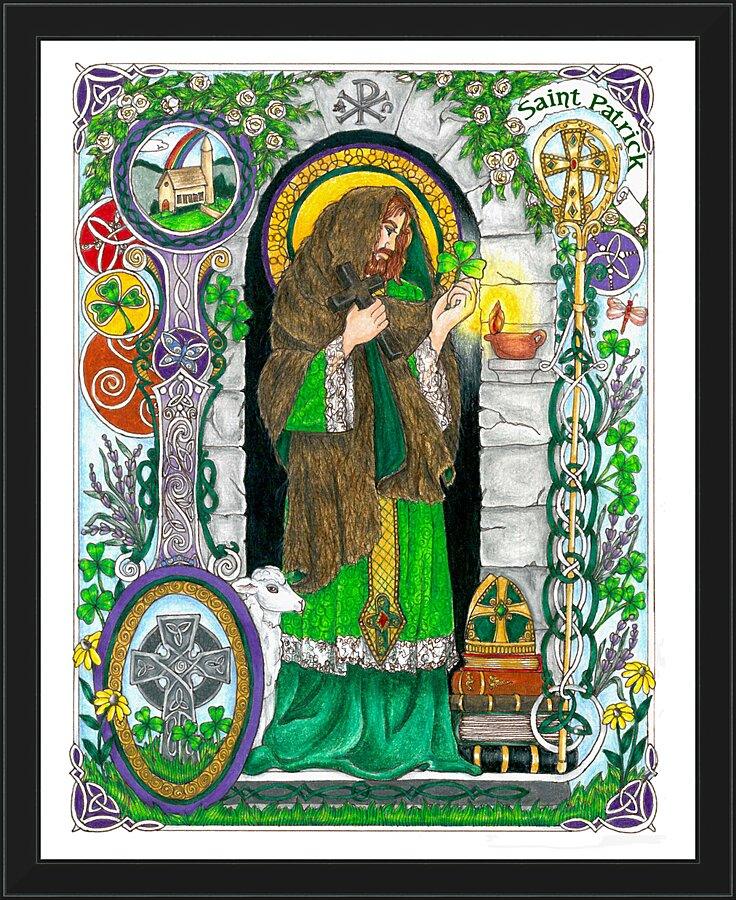 Wall Frame Black - St. Patrick by Brenda Nippert - Trinity Stores