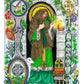 Wall Frame Espresso, Matted - St. Patrick by Brenda Nippert - Trinity Stores