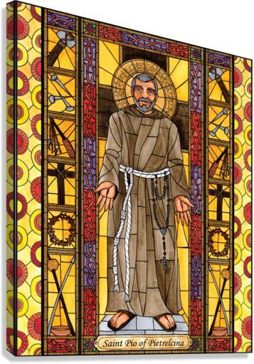 Canvas Print - St. Padre Pio of Pietrelcina by Brenda Nippert - Trinity Stores