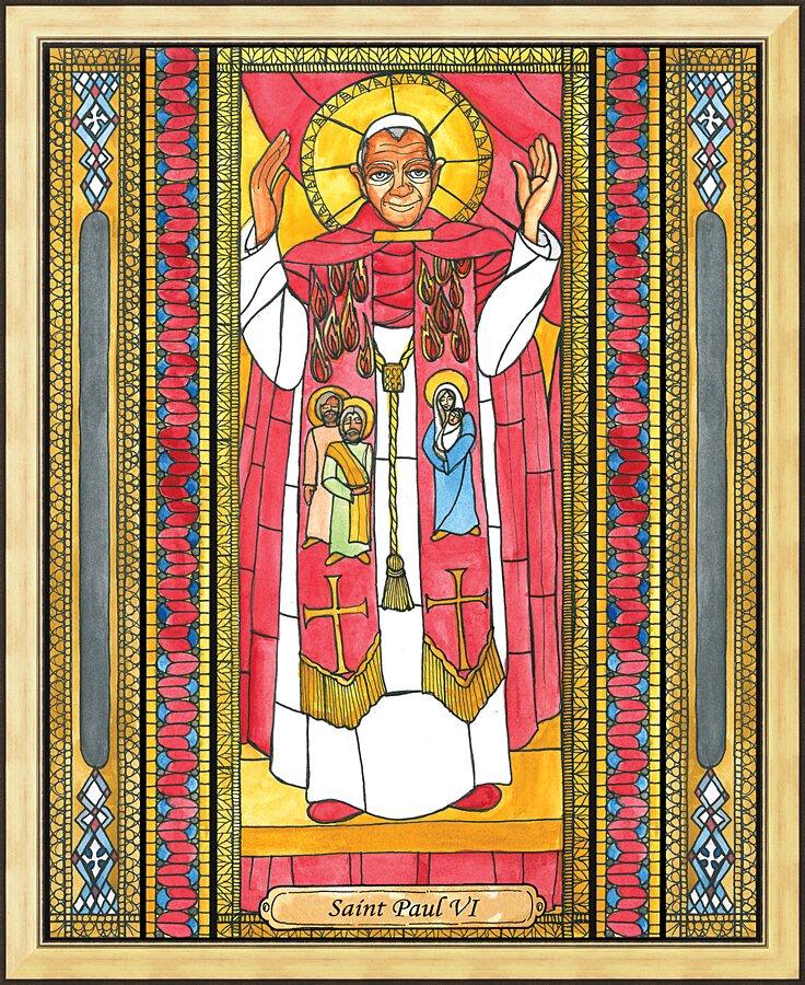 Wall Frame Gold - St. Paul VI by B. Nippert
