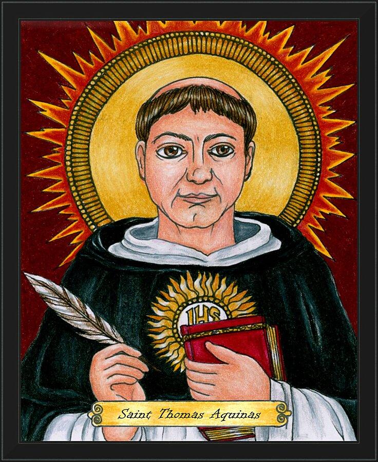 Wall Frame Black - St. Thomas Aquinas by B. Nippert