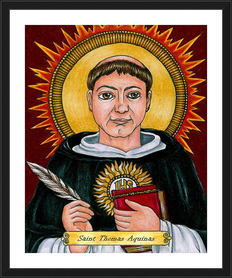 Wall Frame Black, Matted - St. Thomas Aquinas by B. Nippert