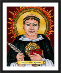 Wall Frame Black - St. Thomas Aquinas by B. Nippert