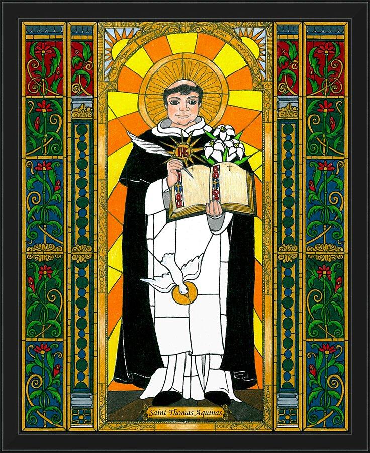 Wall Frame Black - St. Thomas Aquinas by Brenda Nippert - Trinity Stores