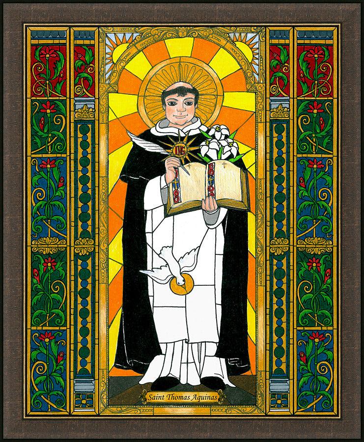 Wall Frame Espresso - St. Thomas Aquinas by Brenda Nippert - Trinity Stores