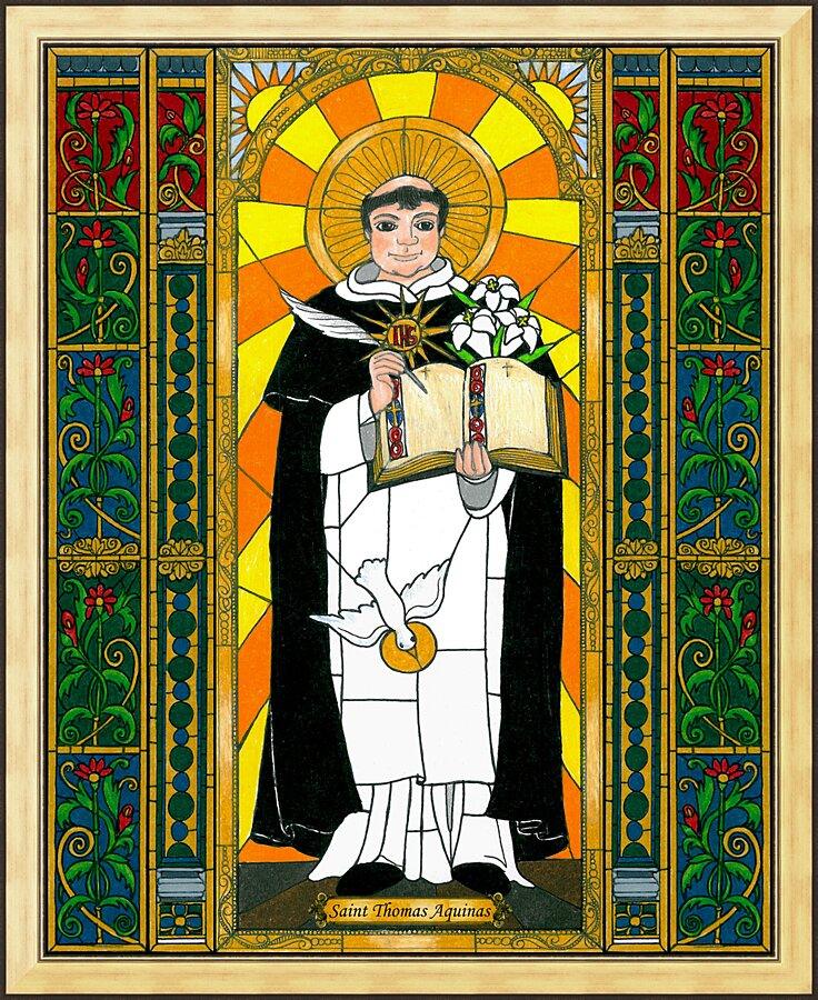 Wall Frame Gold - St. Thomas Aquinas by Brenda Nippert - Trinity Stores
