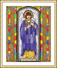 Wall Frame Gold - St. Raphael Archangel by B. Nippert