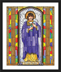 Wall Frame Black - St. Raphael Archangel by B. Nippert
