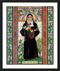 Wall Frame Black - St. Rita of Cascia by B. Nippert