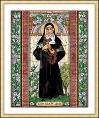 Wall Frame Gold - St. Rita of Cascia by B. Nippert