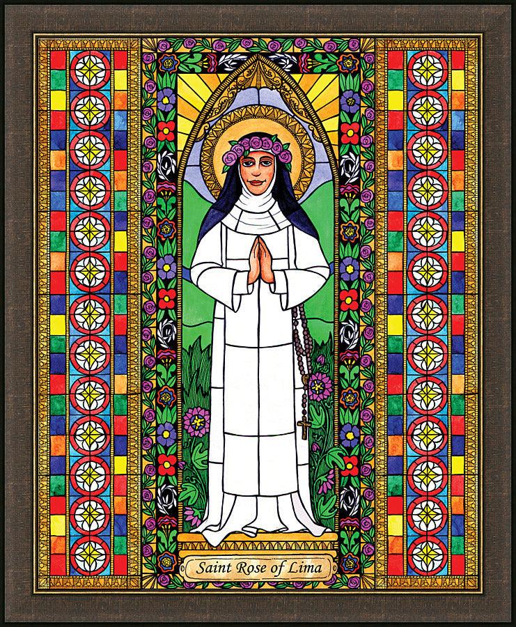 Wall Frame Espresso - St. Rose of Lima by B. Nippert