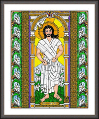 Wall Frame Espresso - Resurrection of Jesus by B. Nippert