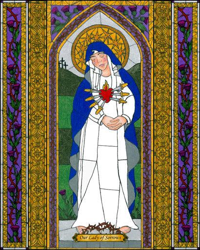 Acrylic Print - Our Lady of Sorrows by B. Nippert
