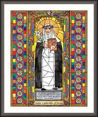 Wall Frame Espresso - St. Catherine of Siena by B. Nippert