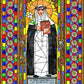 Wall Frame Black, Matted - St. Catherine of Siena by Brenda Nippert - Trinity Stores