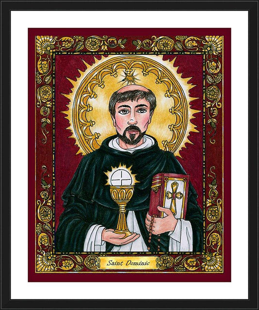 Wall Frame Black, Matted - St. Dominic by B. Nippert
